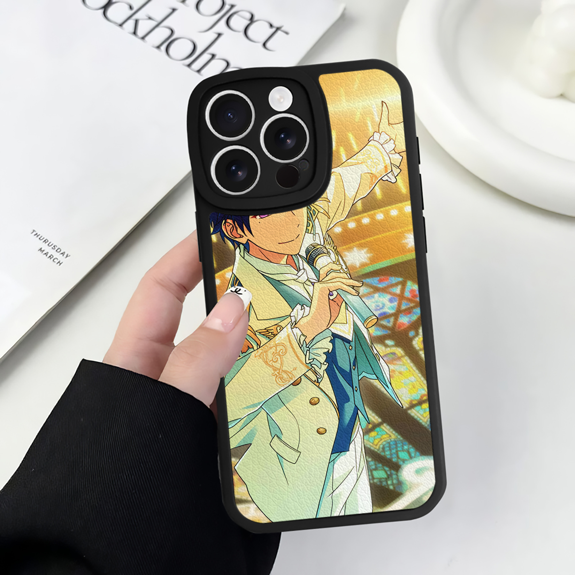 （画像用） あんさんぶるスターズ! Ensemble Stars 【iPhone 16シリーズ対応】シリコンスマホケース（レザー調） 材質：シリコン